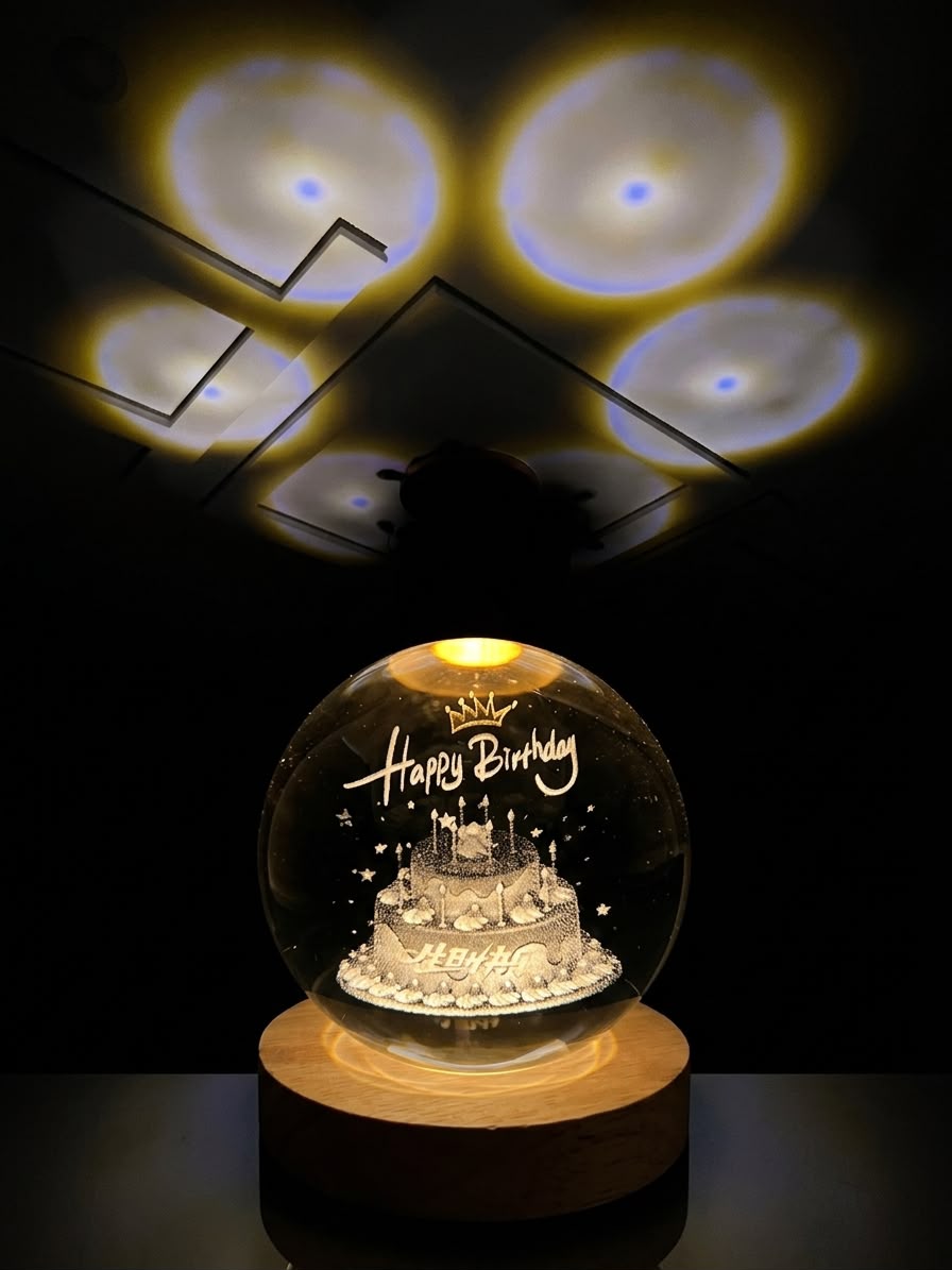 Happy Birthday globe standard